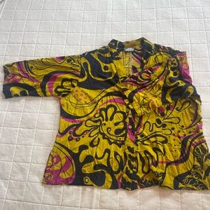 Vintage Manuhealii Kimono Style Button-Down Shirt